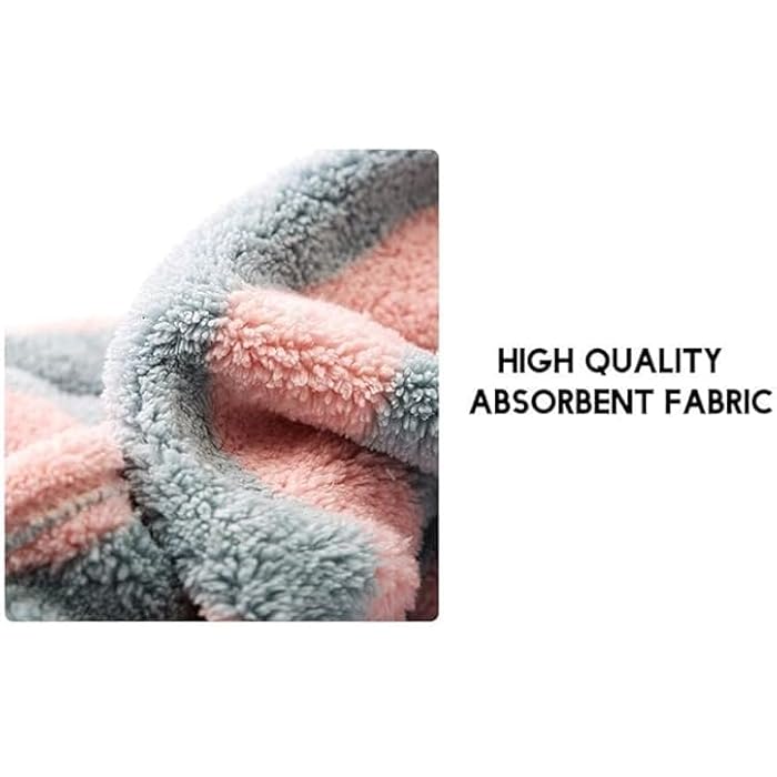 Microfiber Hair Dry Cap Colorful Striped Super Absorbent Quick Dry Hair Towel for Women Long Hair Wrap Cap Bathroom Showering - Image 4